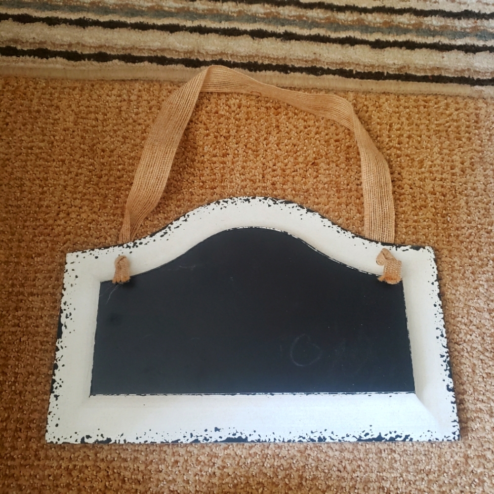 Hanging chalkboard sign